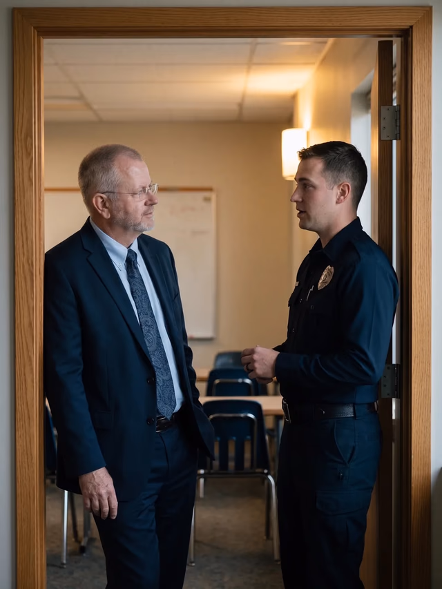 Jon Fehlman coaching police officers at a table