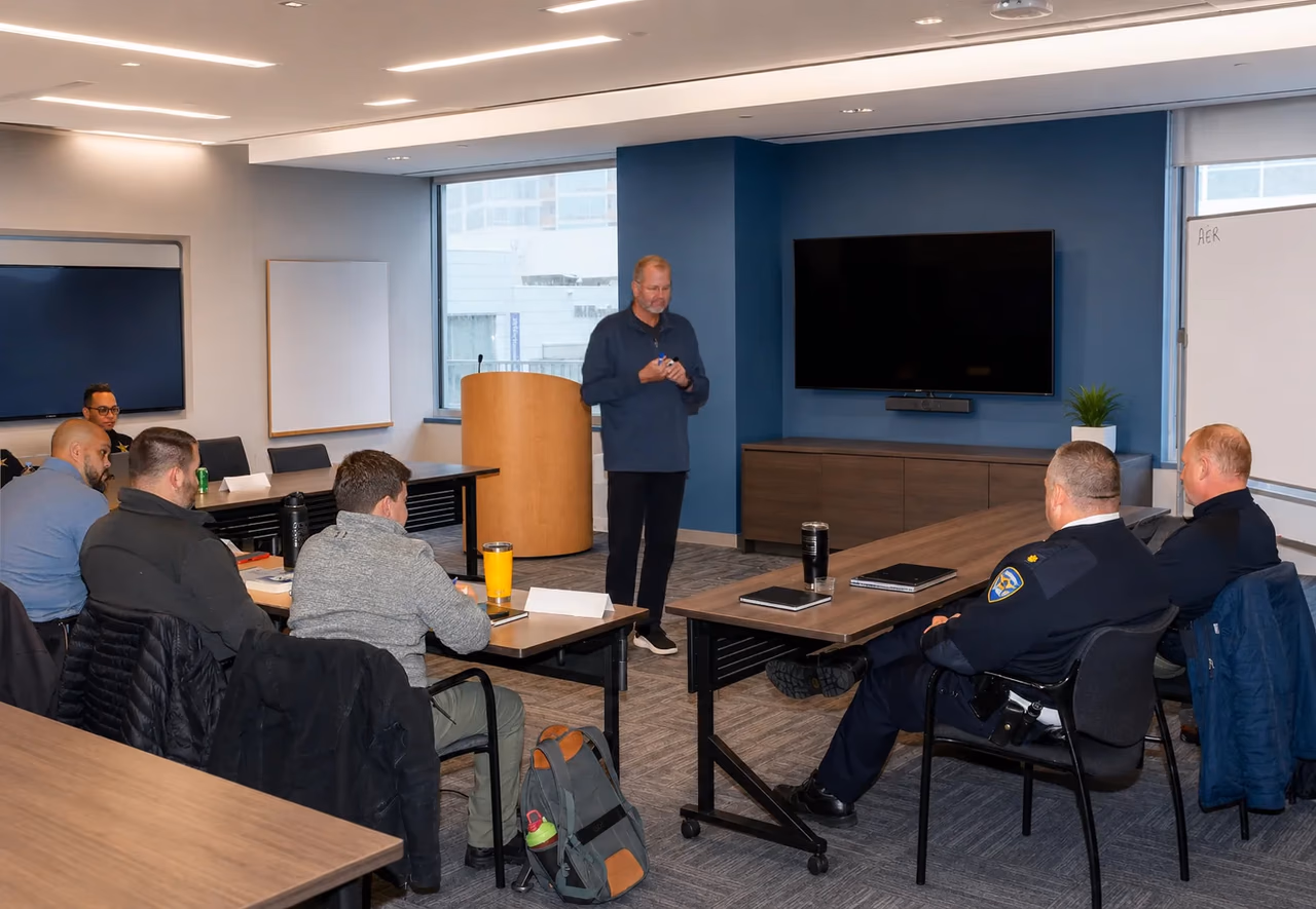 Thatcher Lewis leadership-training classroom for law enforcement command staff